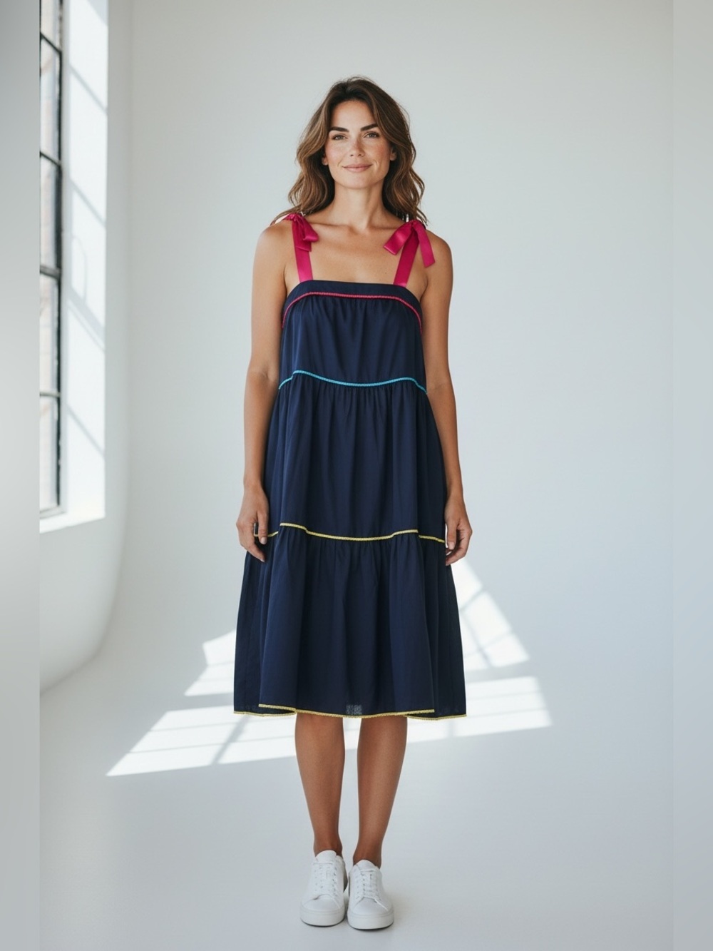 C. Wonder Pink and Blue Maxi Dress